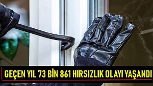 GEÇEN YIL 73 BİN 861 HIRSIZLIK OLAYI YAŞANDI