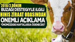 2018/2 BUZAĞI DESTEKLEMELERİ NE ZAMAN ÖDENECEK?