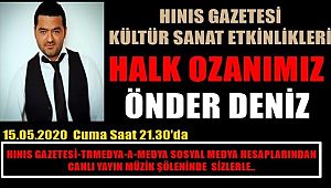 Sanatçımız Önder DENİZ Bu Akşam Canlı Yayın Konuğumuz