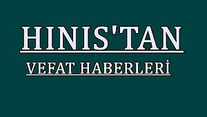 Hınıs'tan Vefat Haberleri