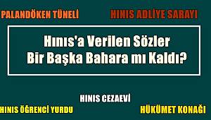 Hınıs'a Verilen Sözler Bir Başka Bahara mı Kaldı?