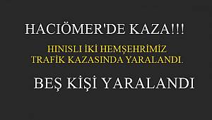 Hınıslı İki Hemşehrimiz Trafik Kazası Geçirdi.