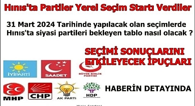 Hınıs'ta Partiler Yerel Seçim Startı Verdiler