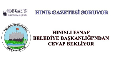 Hınıs Belediye Başkanlığı'na Soruyoruz