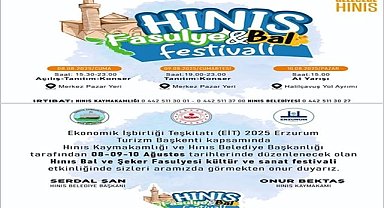 Hınıs Geleneksel Fasulye ve Bal Festivali Başlıyor!