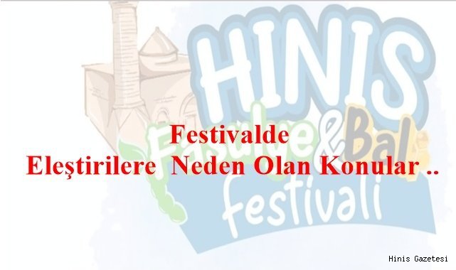 Festivalde Eleştirilere Neden Olan Konular ..